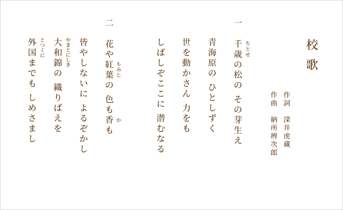 校章 校歌 学校法人 森村学園